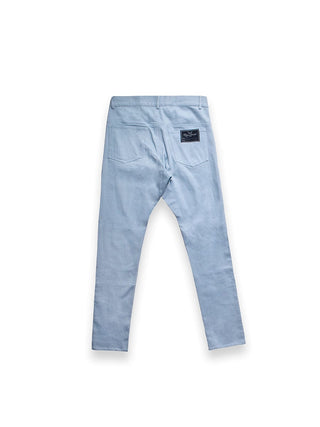 Baby Blue Jeans with Black Zips