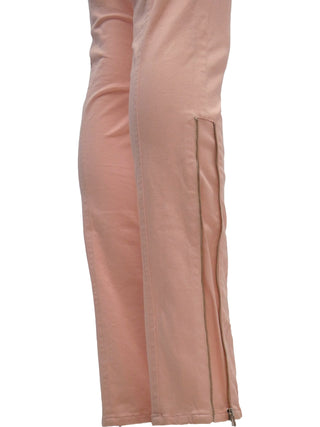 Baby Pink Leg Zip Jeans