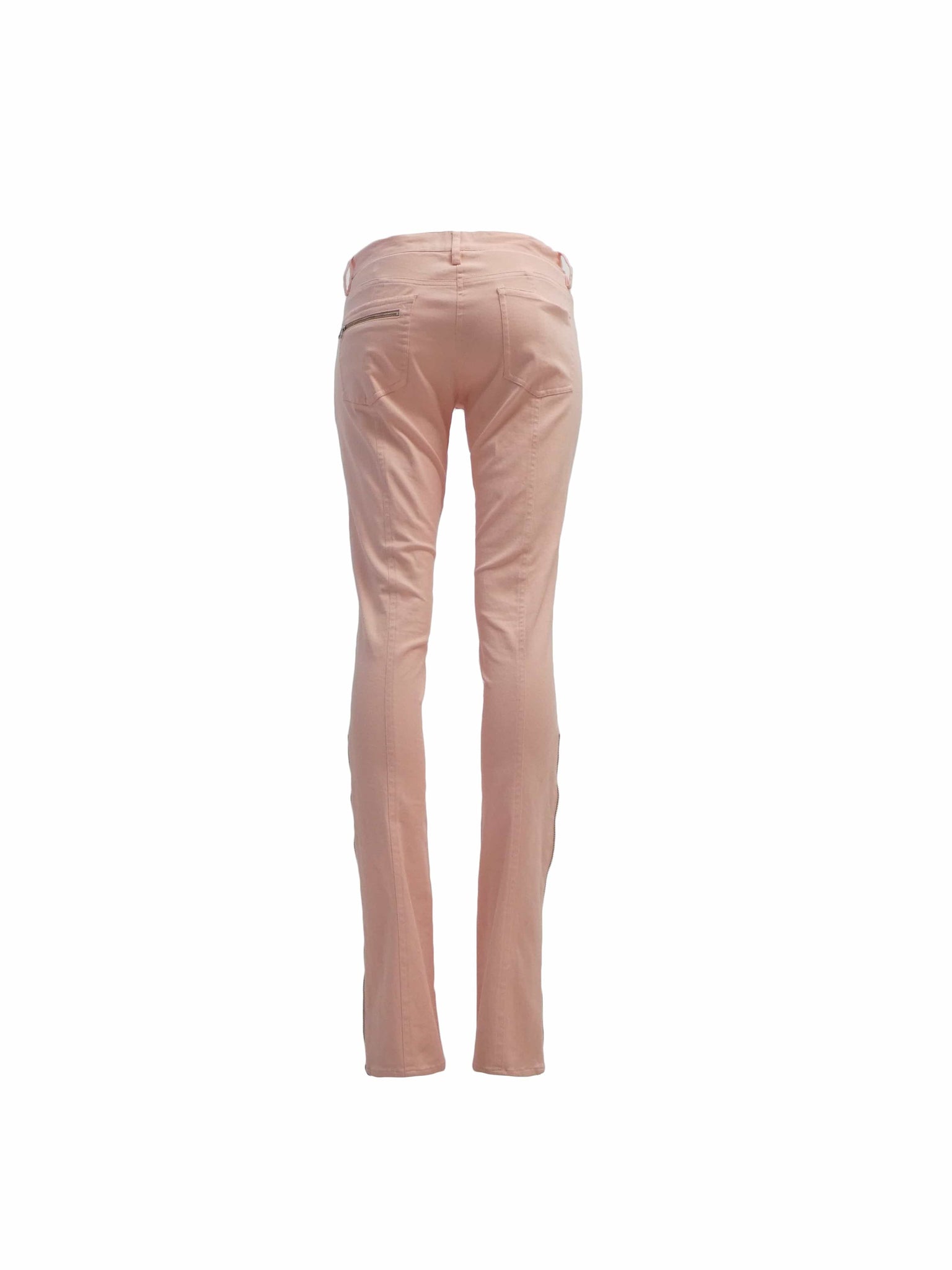Baby Pink Leg Zip Jeans