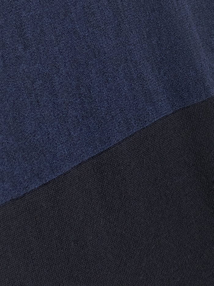 Black And Blue Merino Wool Jumper
