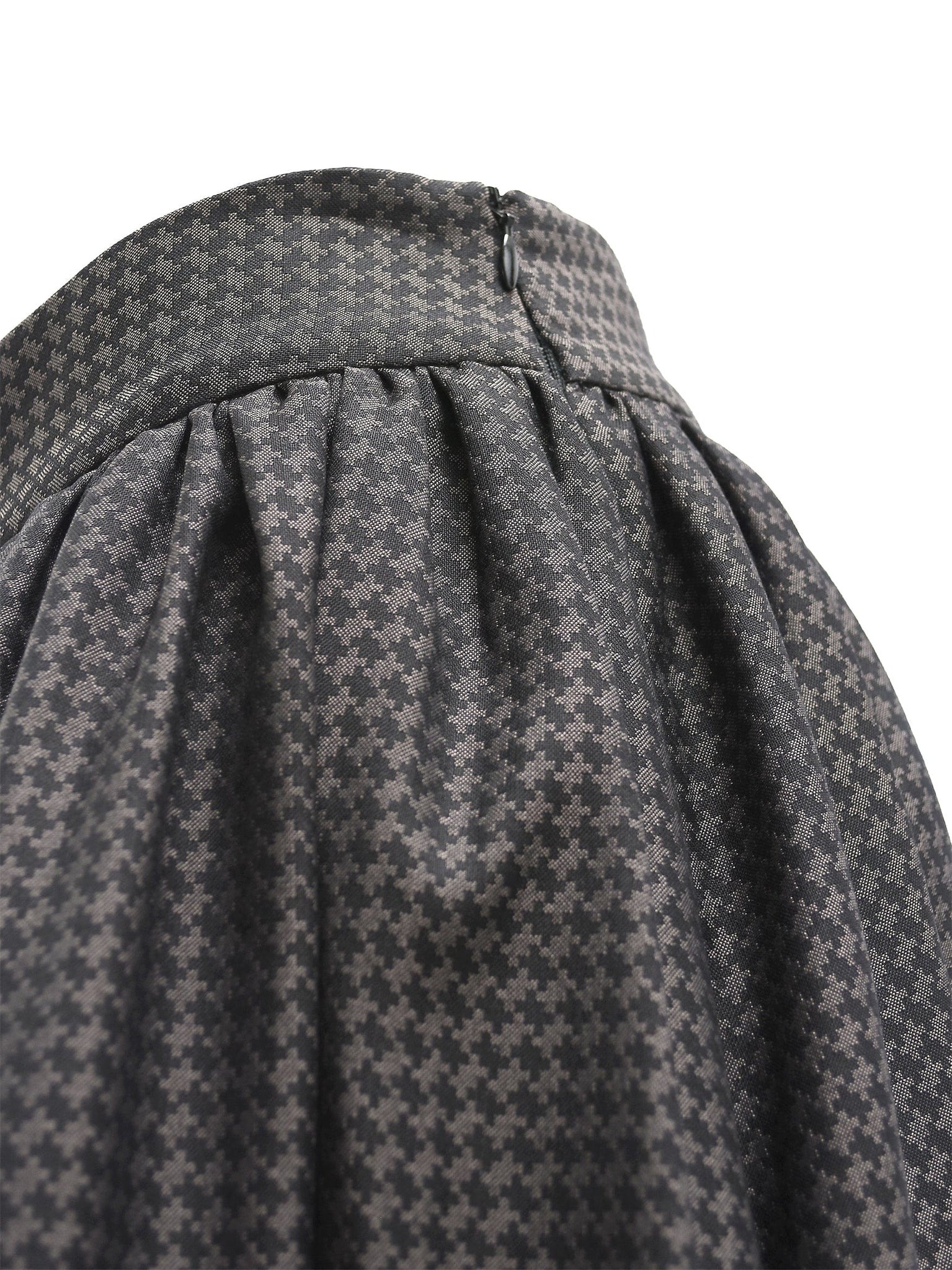 Black and Grey Raw Hem Floor Length Skirt