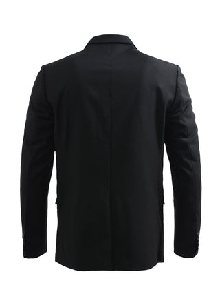 Black Blazer with Raw Hem Details