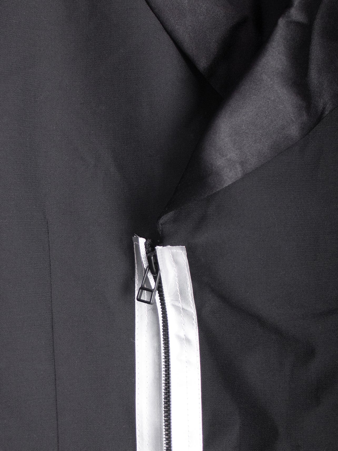 Black Blazer With Silk lapels And Contrasting Zip Detail