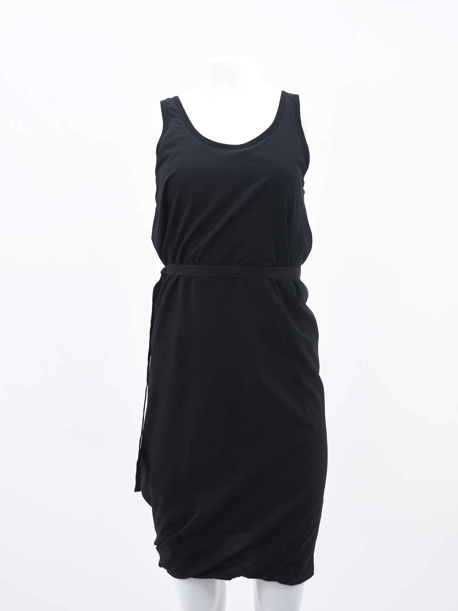 Black Dress with Tie Belt