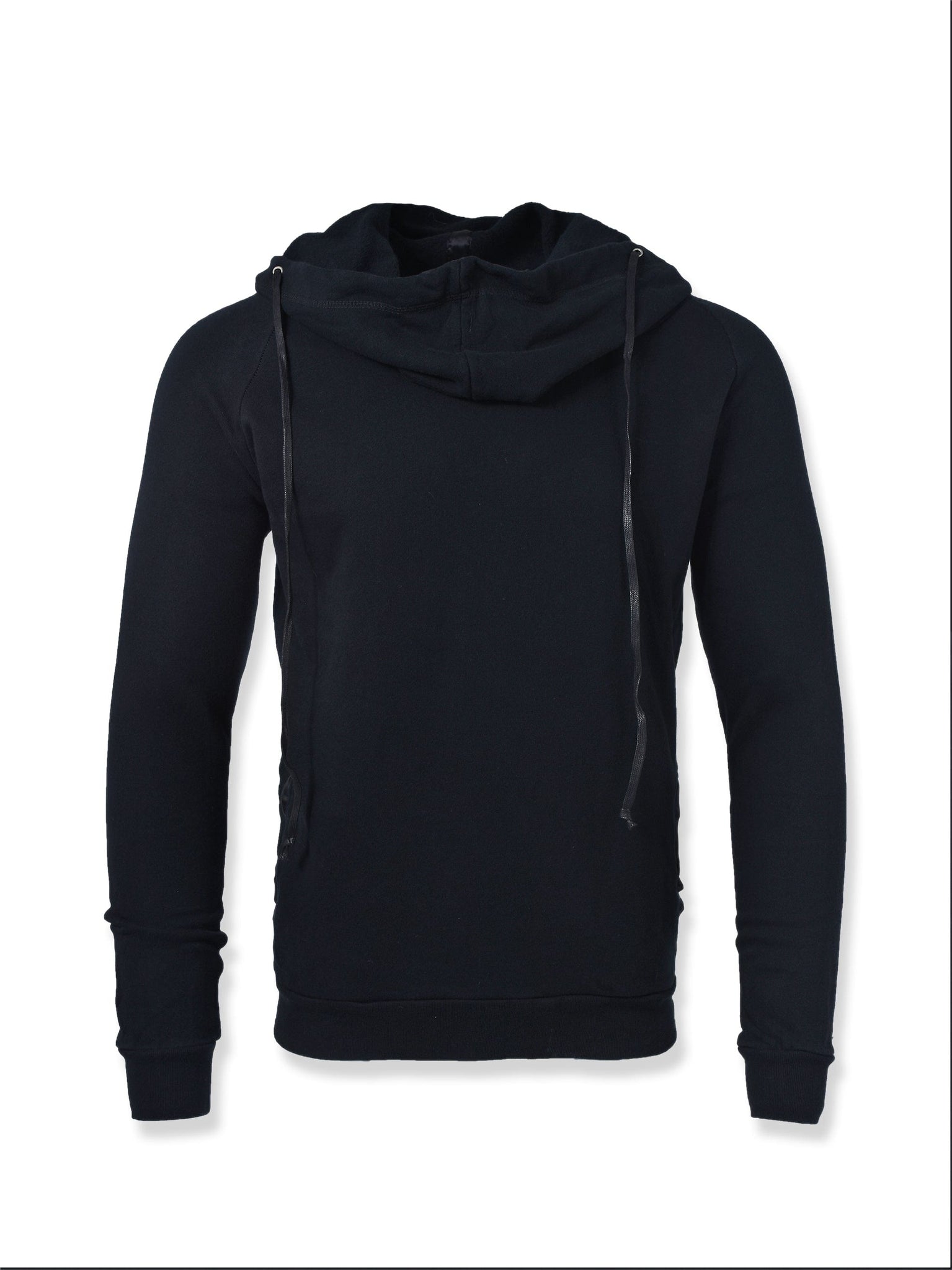 Black Funnel Neck Hoodie