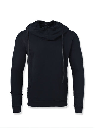 Black Funnel Neck Hoodie