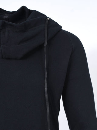Black Funnel Neck Hoodie