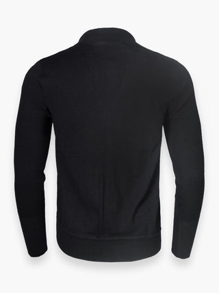Black Jumper With Draping Material
