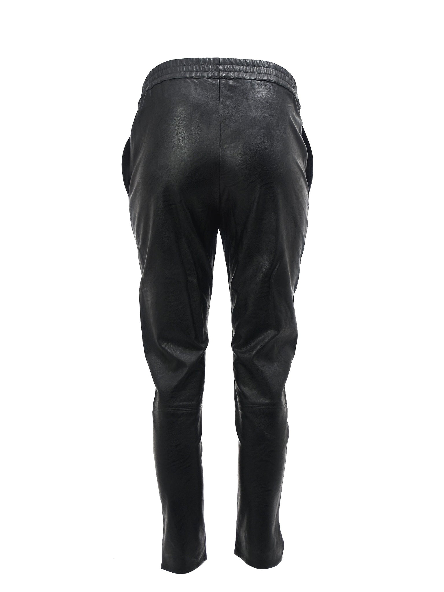 Black Leather Cigarette Trousers