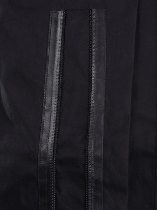 Black Leg Zip Jeans