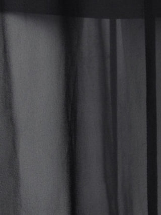 Black Light Weight Silk Dress With Tie Up Bow Detail