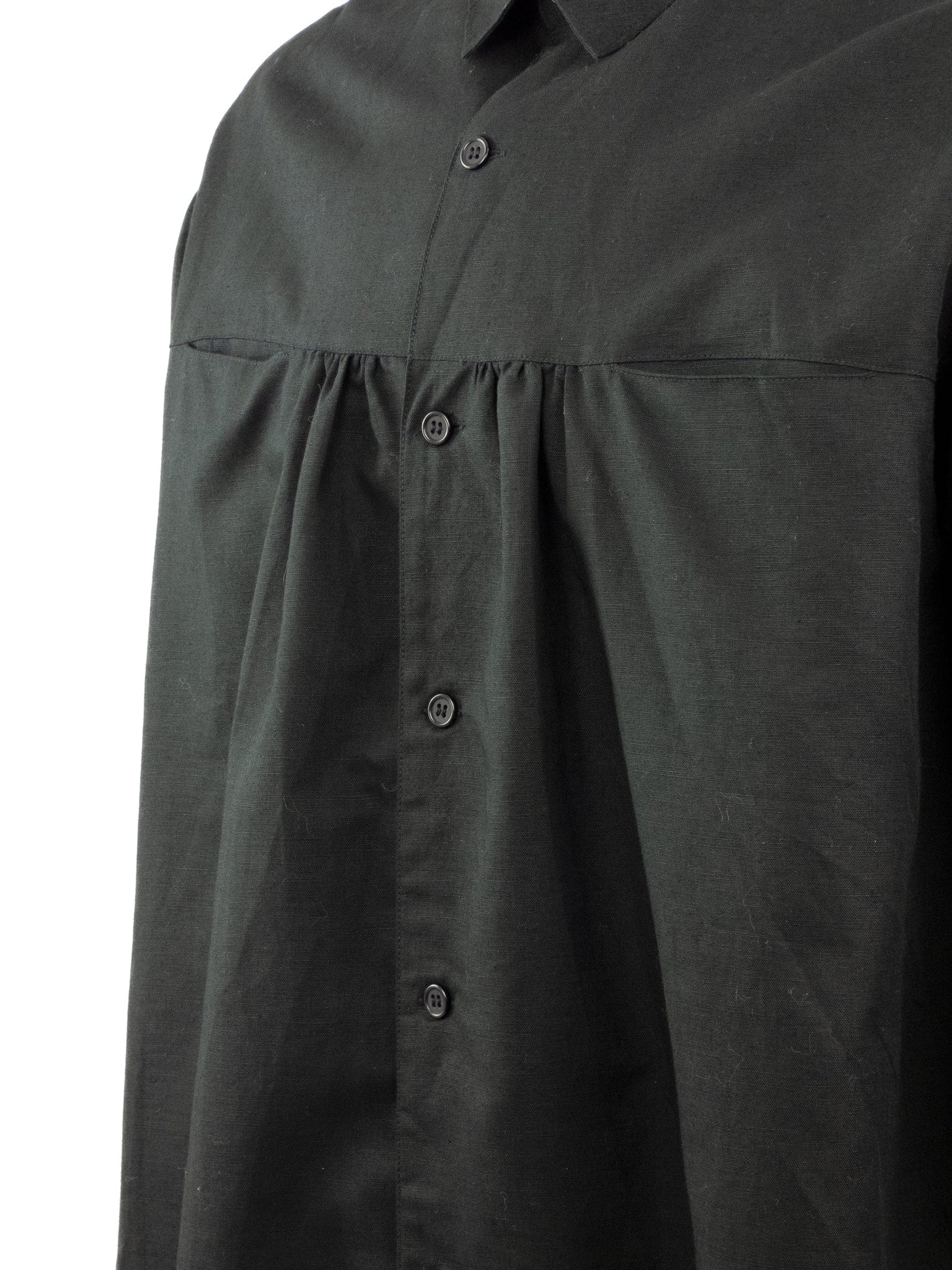 Black Long Sleeved Cotton Shirt