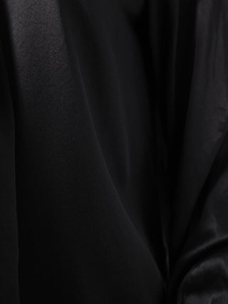 Black Long Sleeved Silk Shirt