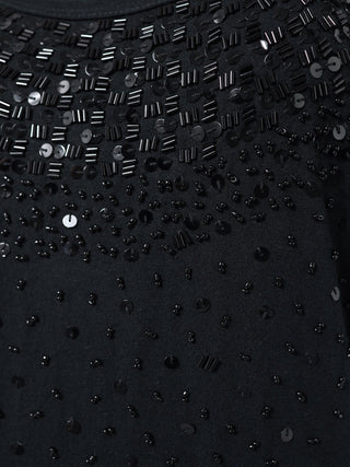 Black Sequin Vest Dress