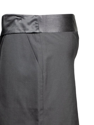 Black Silk Folded Skirt