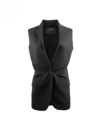 Black Sleeveless Lined Blazer