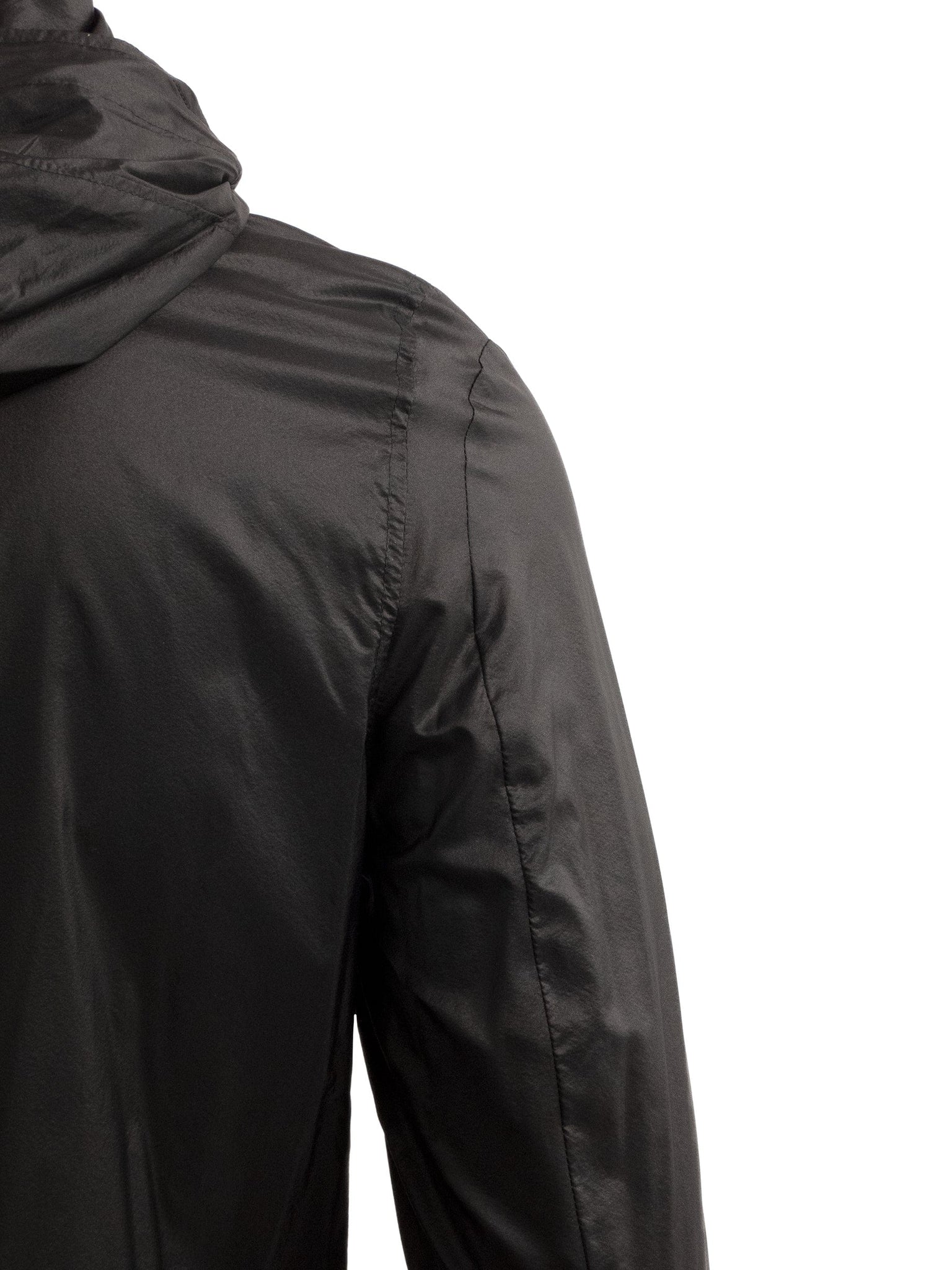 Black Snakeskin Lightweight Hooded Jacket