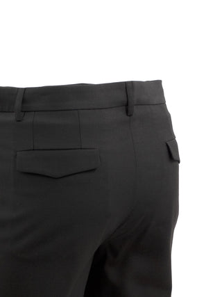 Black Suit Shorts with Lace Buckle Straps