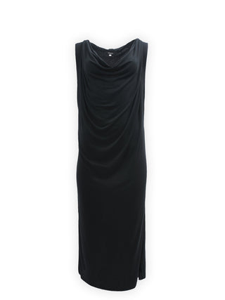 Black Swoop Neck Dress
