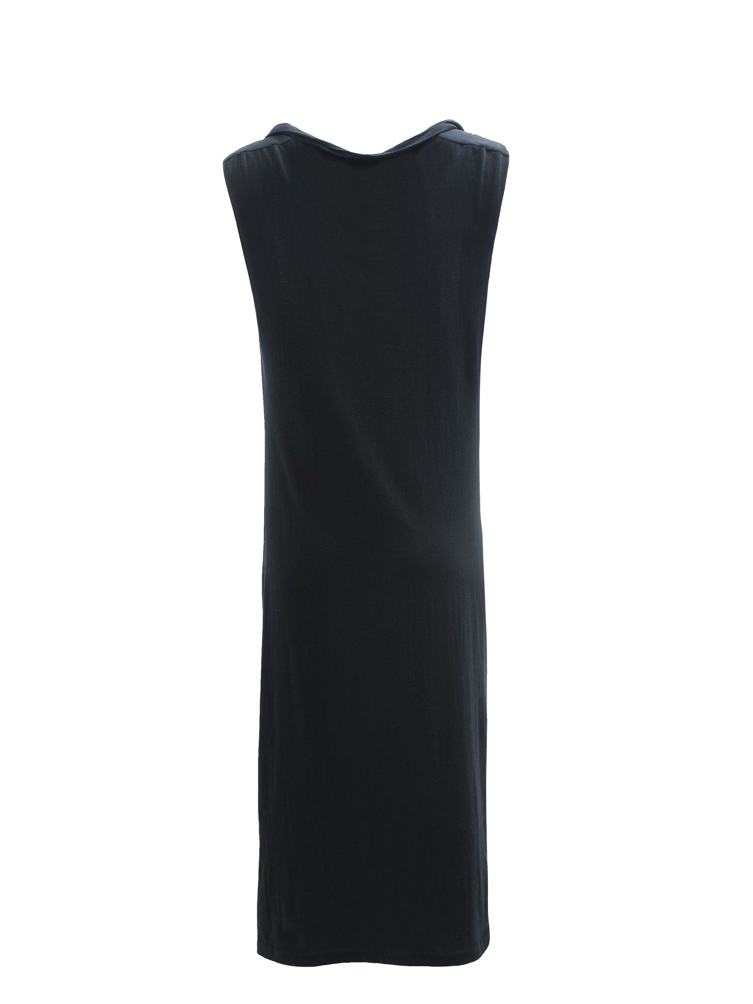 Black Swoop Neck Dress