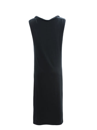 Black Swoop Neck Dress
