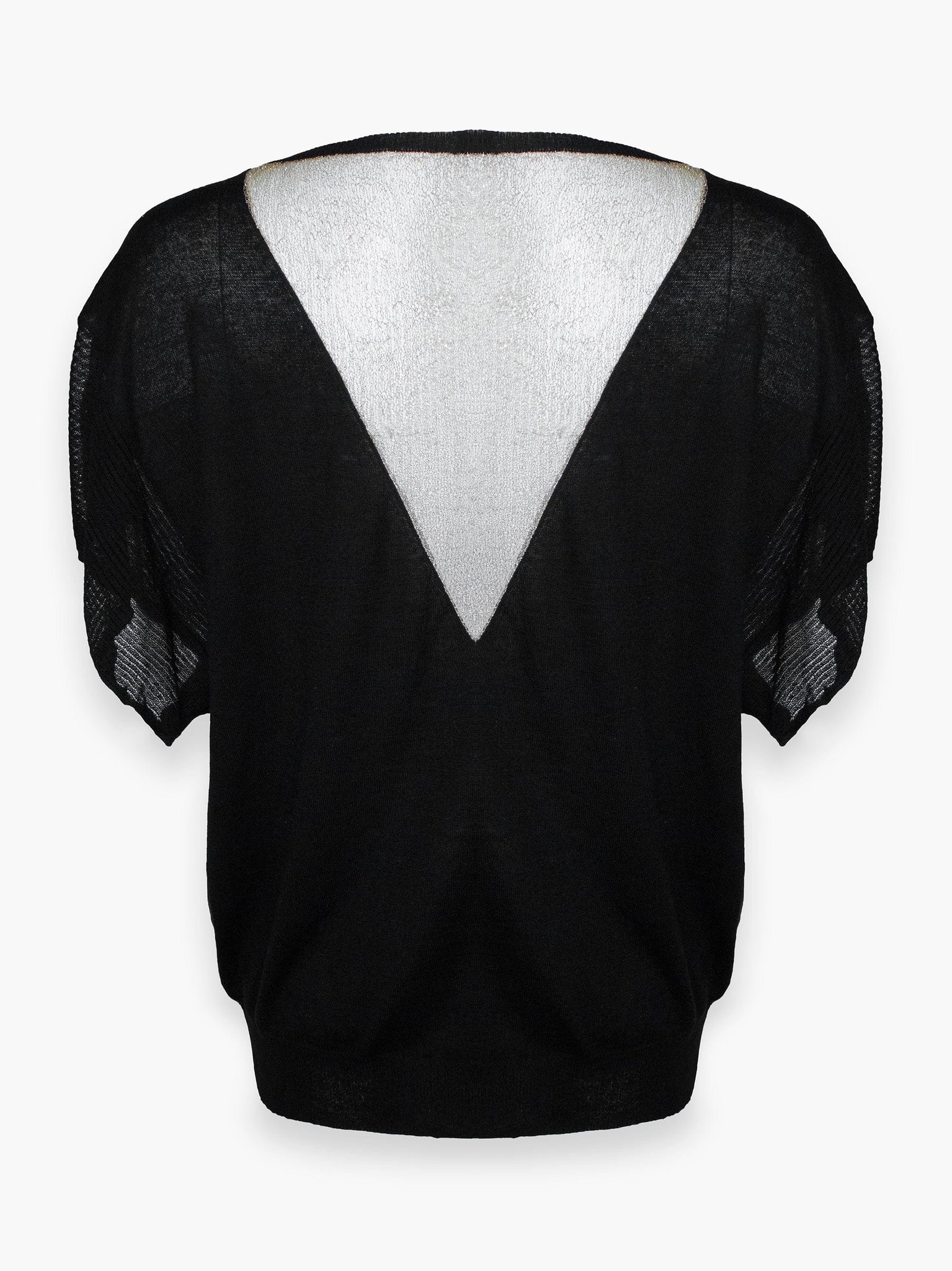 Black Top With Gold Glitter Mesh