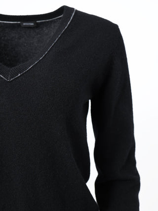 Black V-Neck Jumper
