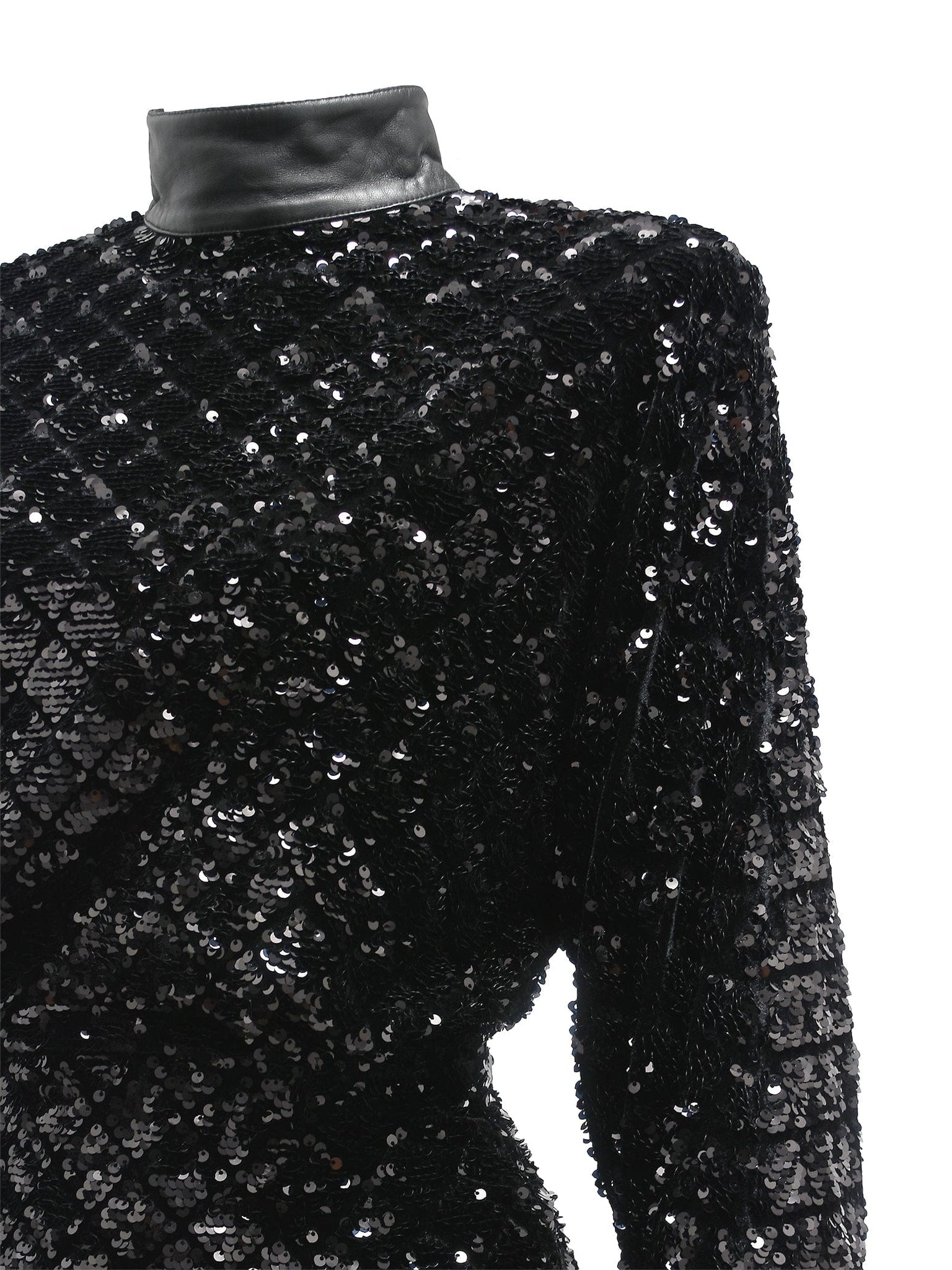 Black Velvet Sequins Dress