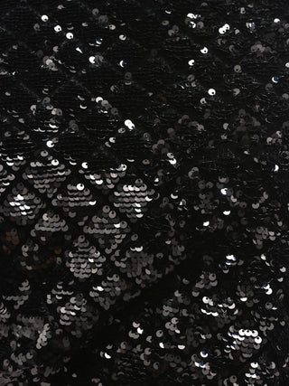 Black Velvet Sequins Dress