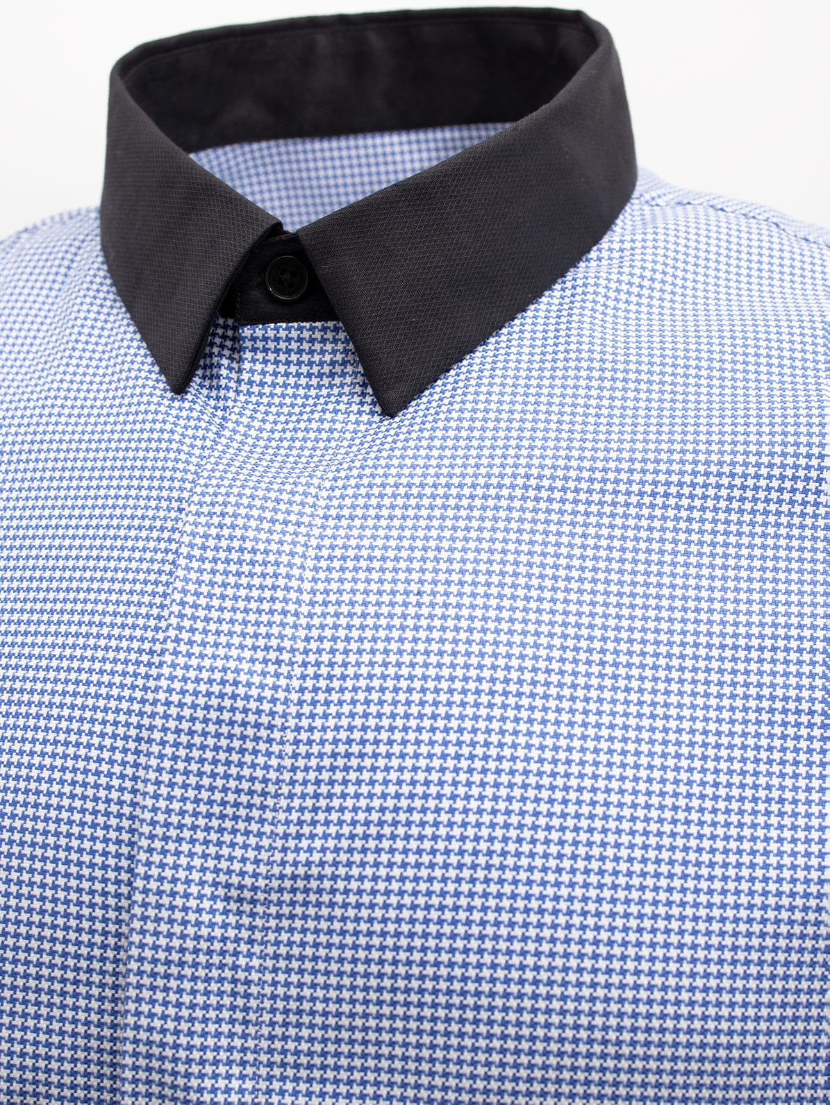 Blue and Black Collared Shirt