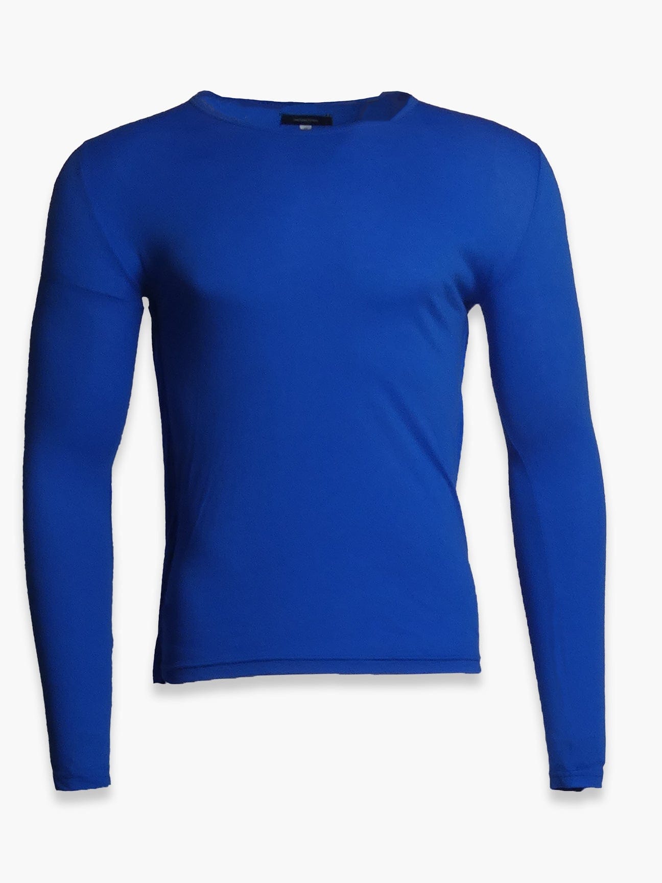Blue Long-Sleeve Fitted Top