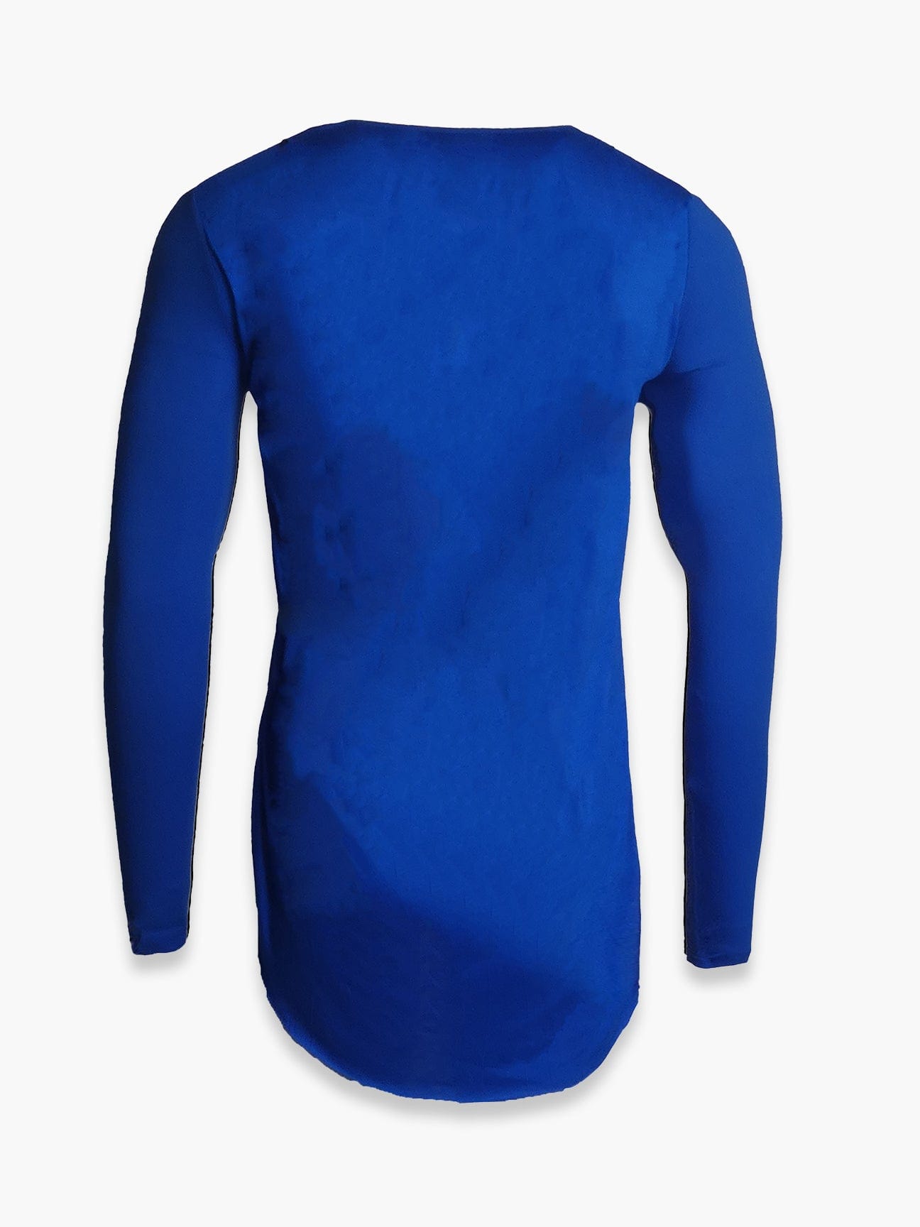 Blue Long-Sleeve Fitted Top
