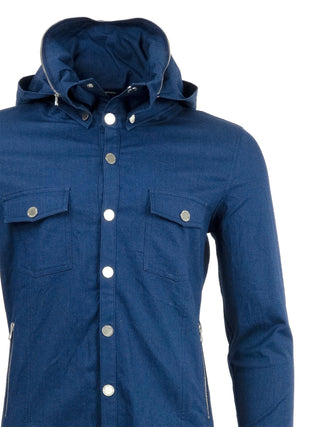 Blue Roll Neck Jacket
