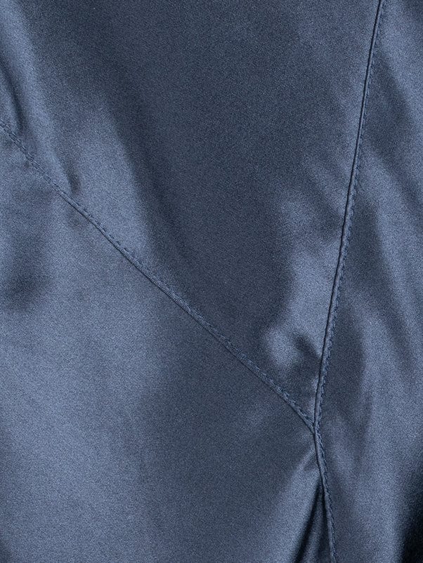 Blue Satin Slip Dress