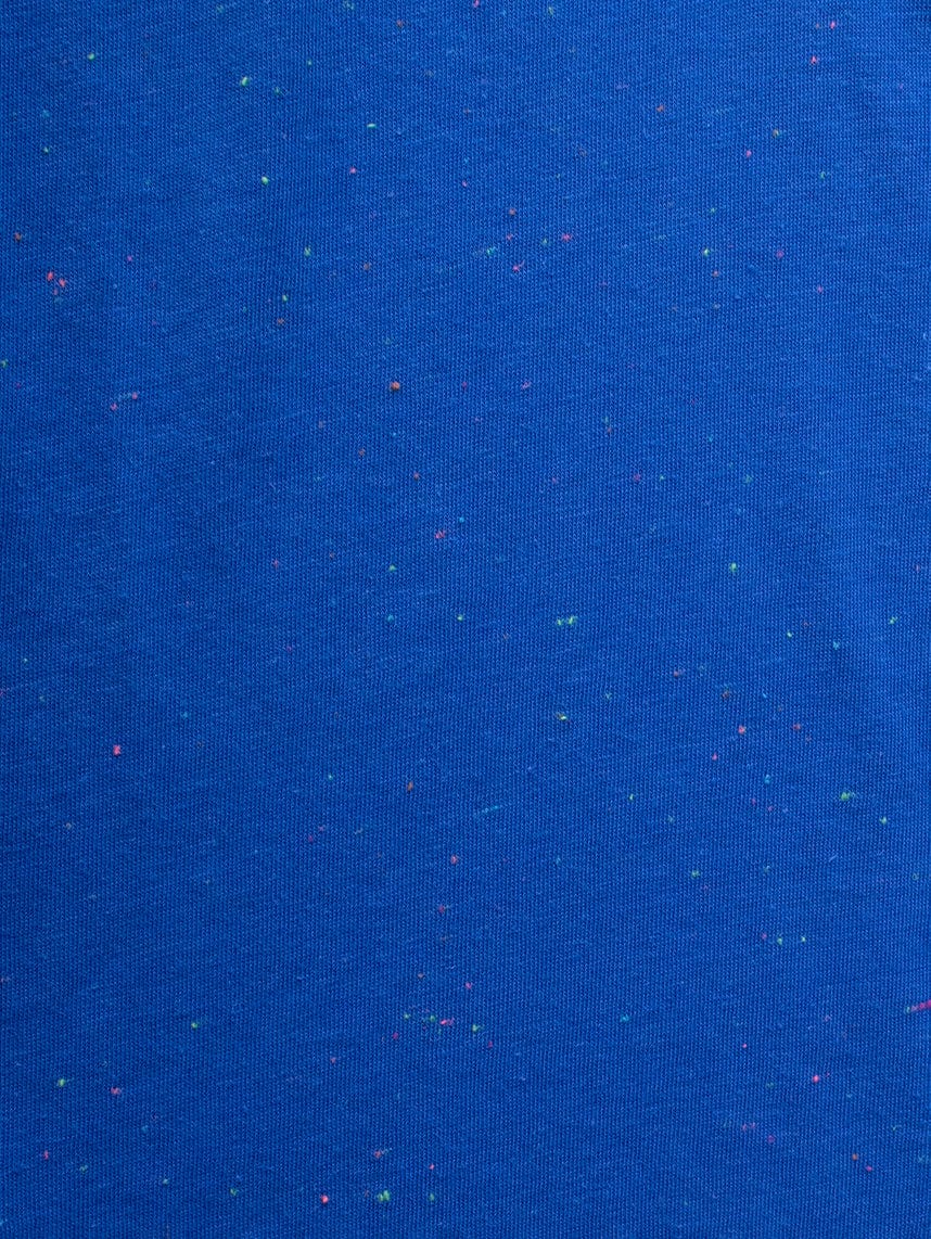 Blue T-Shirt Colourful Speckled Details