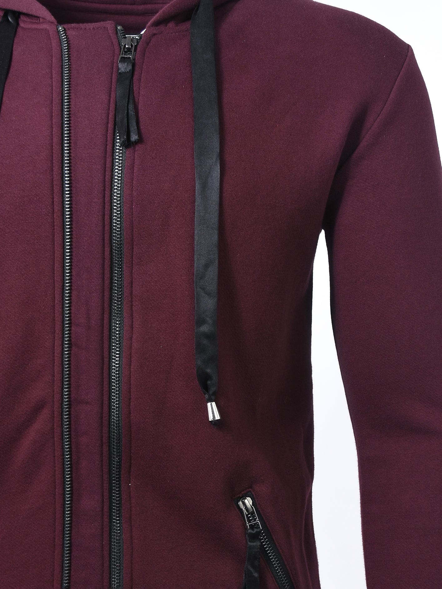 Burgundy Zip-Up Hoodie