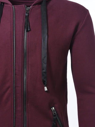 Burgundy Zip-Up Hoodie