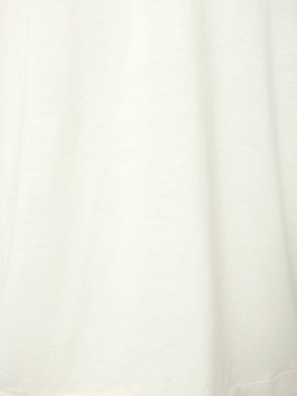 Cream Crew Neck T-Shirt with Mesh Back