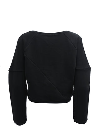 Cropped Sweatshirt in Black