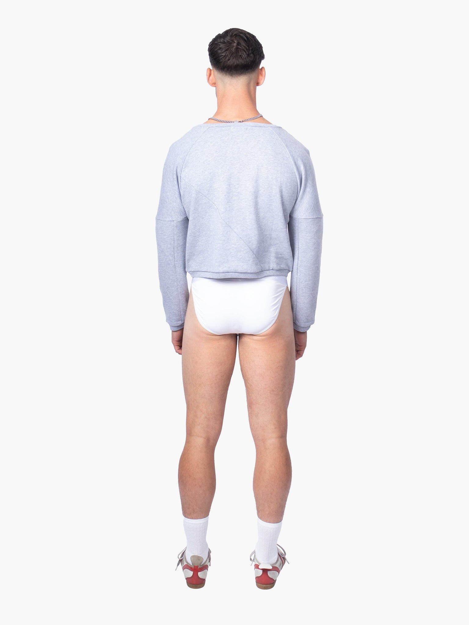 Cropped Sweatshirt in Grey