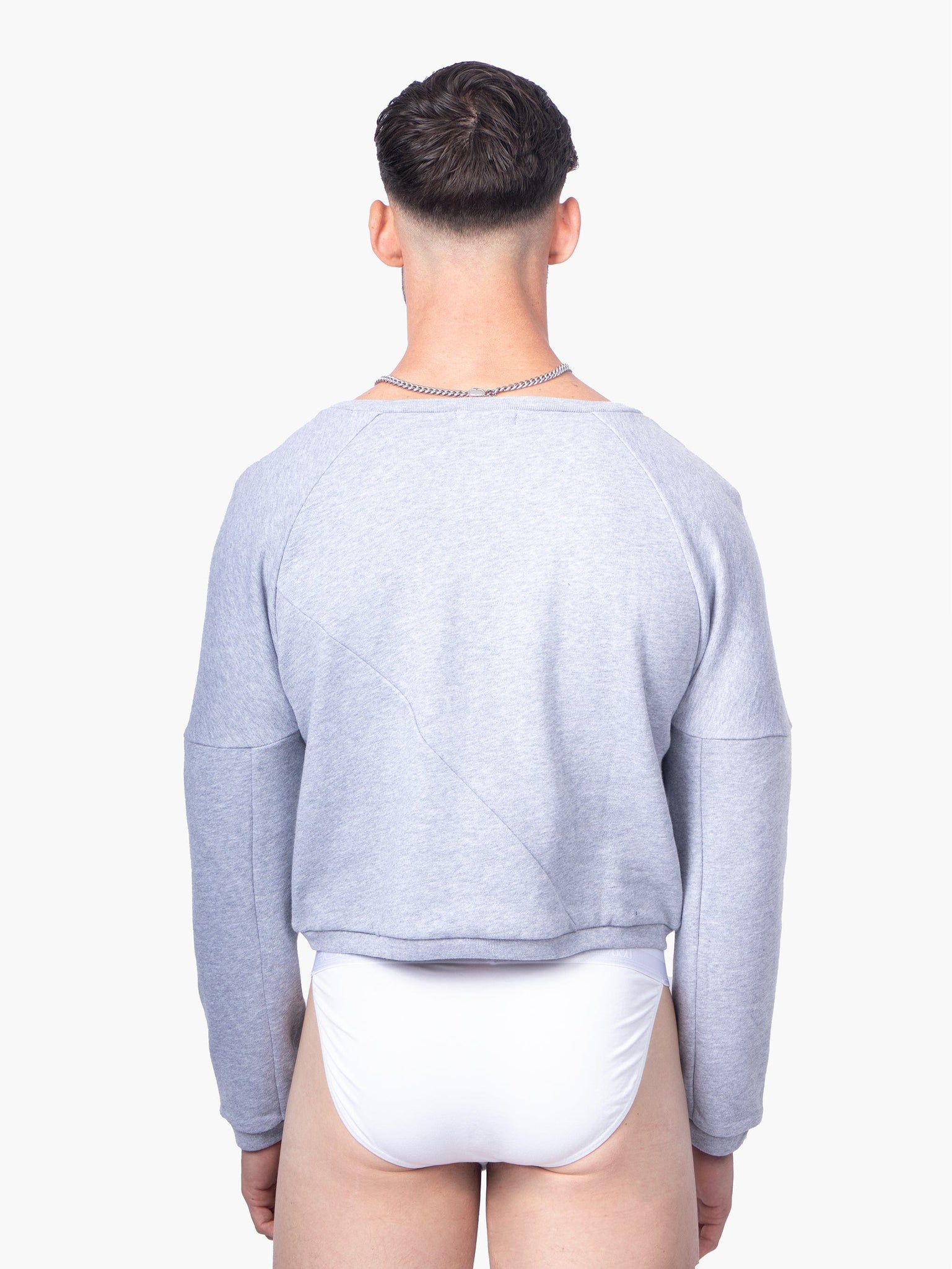 Cropped Sweatshirt in Grey