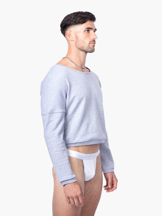 Cropped Sweatshirt in Grey