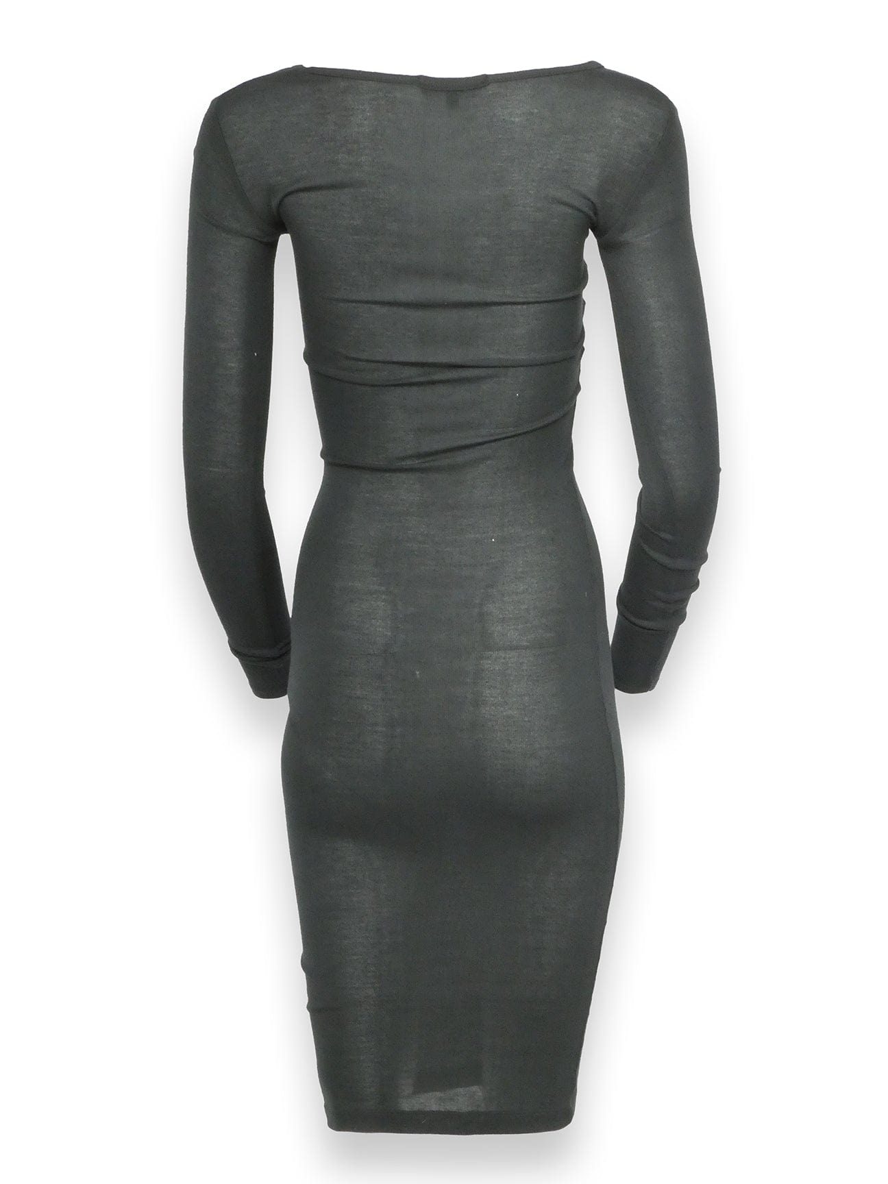Dark Green Bodycon Sheer Dress