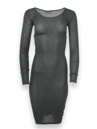 Dark Green Bodycon Sheer Dress