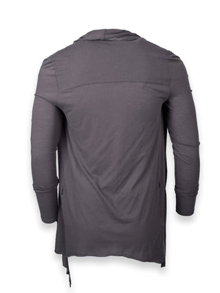 Dark Grey Drape Cardigan