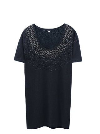 Dark Grey Sequin T-Shirt