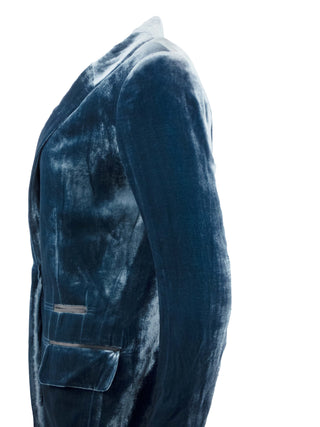 Deep Blue Velour Blazer