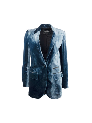 Deep Blue Velour Blazer