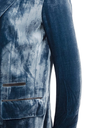 Deep Blue Velour Blazer
