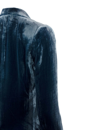 Deep Blue Velour Blazer